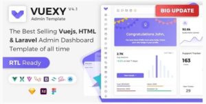 Vuexy Vuejs, HTML & Laravel Admin Dashboard Template