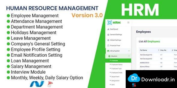 HRMS v3.0 - Human Resource Management System, ZkTeco BioMetric Time attendance, Salary, Manage employee