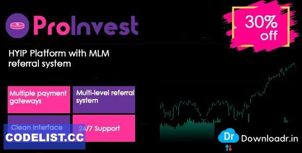 ProInvest v3.0 - CryptoCurrency and Online Investment Platform