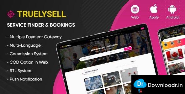 TruelySell v2.0.7 - On-demand Service Marketplace, Nearby Service Finder and Bookings (Web + Android + iOS)